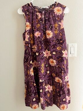 Linen Floral Mini Dress